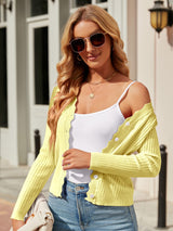 Button Up Long Sleeve Cardigan