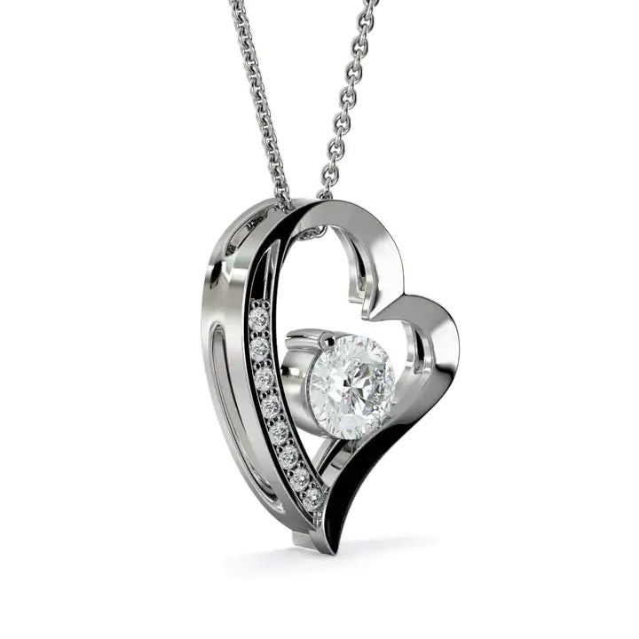 White Gold Heart Necklace