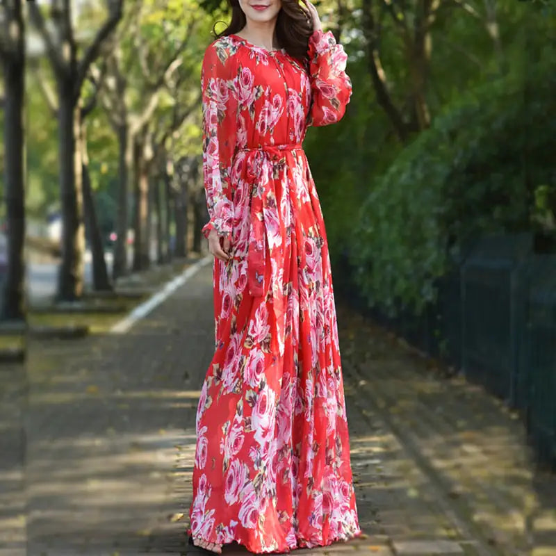 Maxi Dress Floral Printed