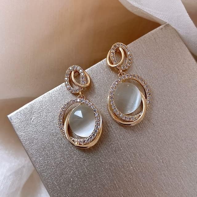 Circular Gold Drop Earrings