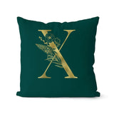 Green Pillowcase Gold Letters