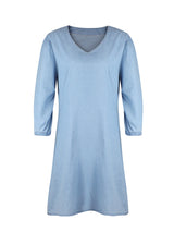 Full Size V-Neck Half Sleeve Dress