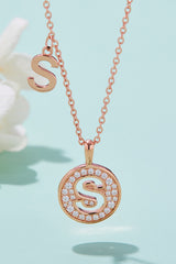 Adored Moissanite K to T Pendant Necklace