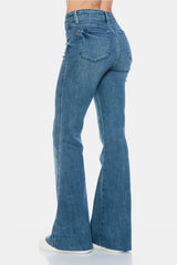 Judy Blue Full Size Tummy Control Cut Hem Flare Jeans