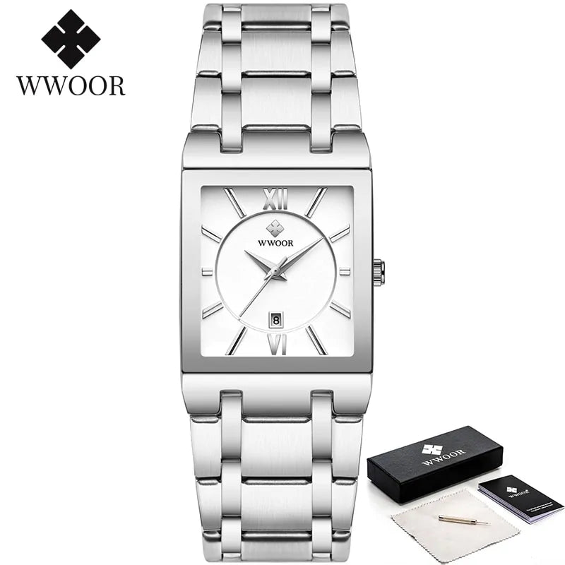 WWOOR Gold Square Men's Quartz Watch