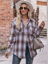 Mandy Plaid Dropped Shoulder Longline Shirt