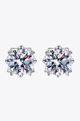 925 Sterling Silver 4 Carat Moissanite Stud Earrings