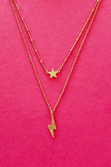 Space and Sky Necklace, Gold