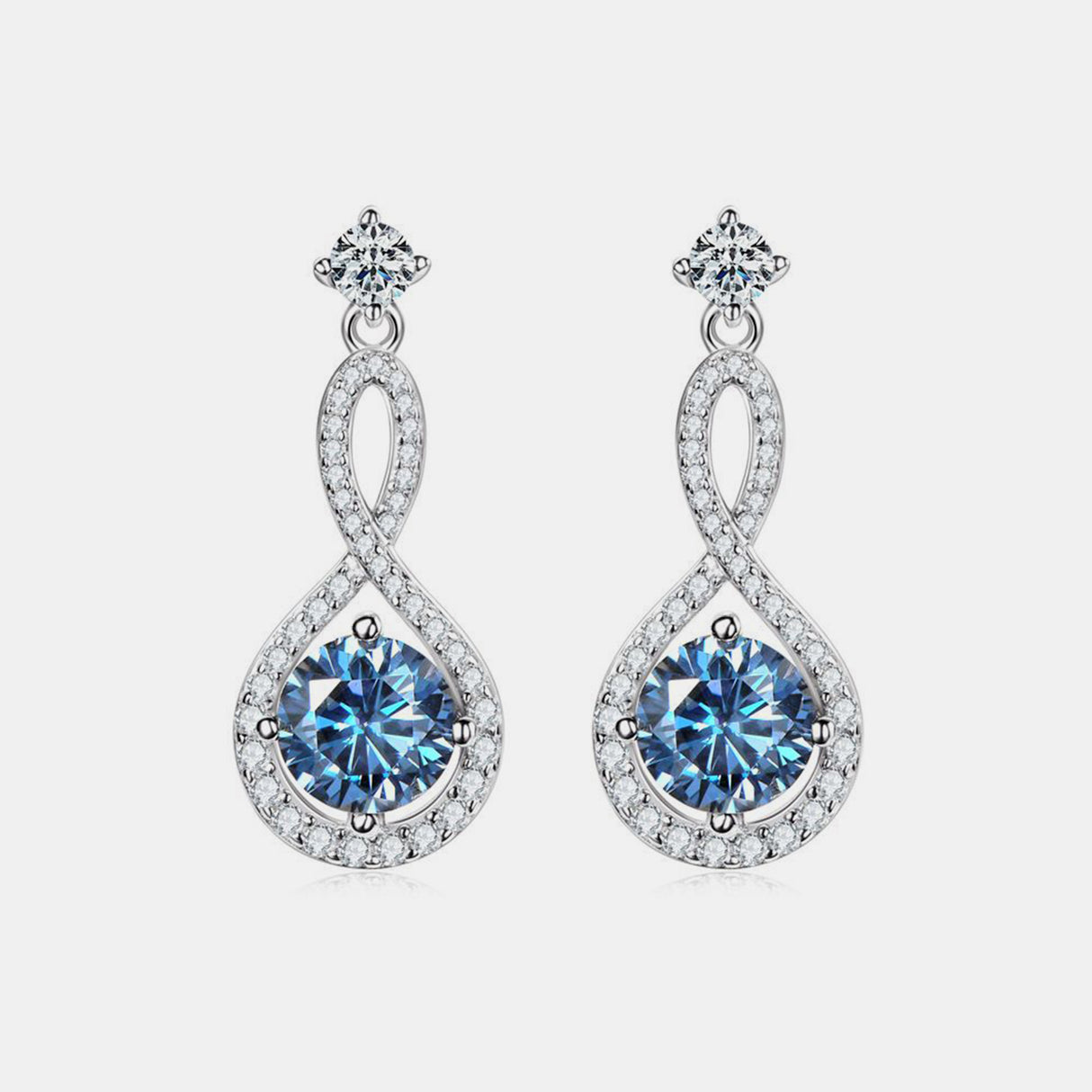 1 Carat Moissanite 925 Sterling Silver Earrings