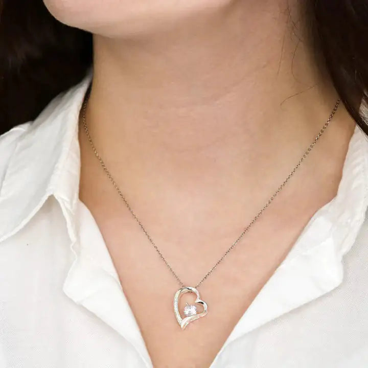 White Gold Heart Necklace