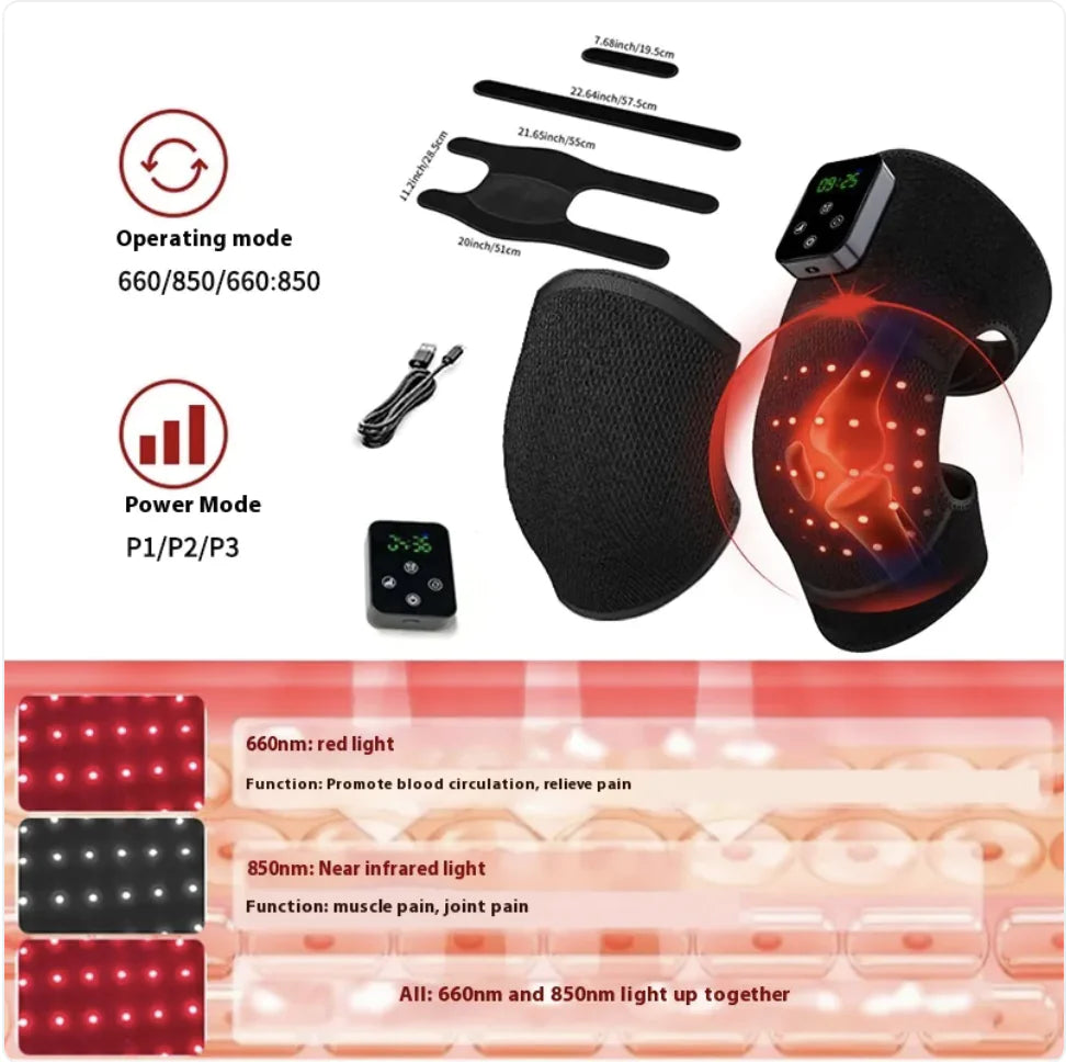 Infrared Knee Pain Relief Massager with Red Light Therapy