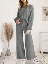 Long Sleeve Lounge Top and Drawstring Pants Set