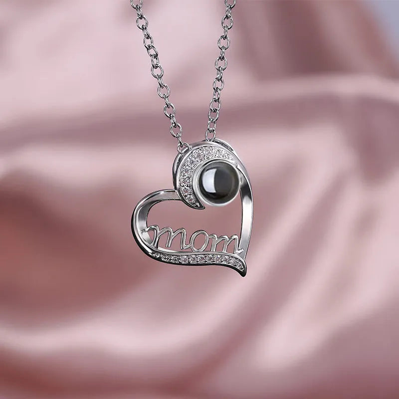 MOM Heart Necklace – Custom Gift