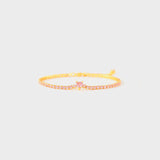 Heart Shape Inlaid Zircon 18K Gold-Plated Bracelet