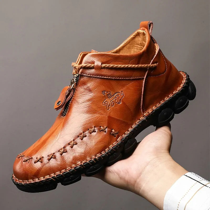 Men Boots Cow Leather