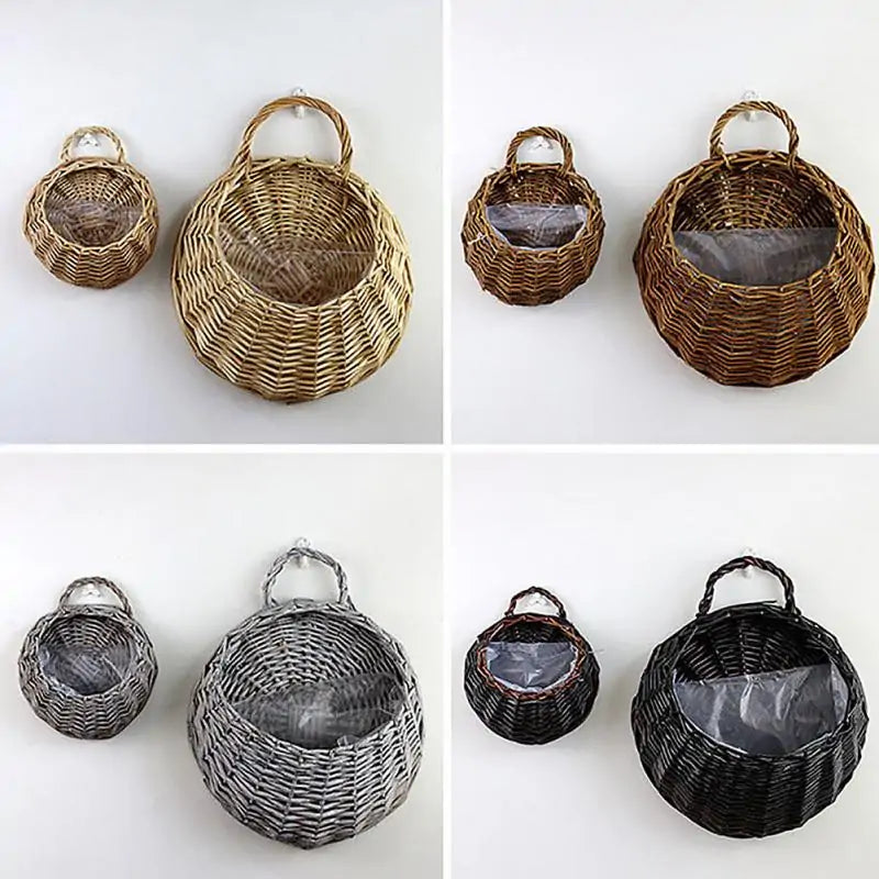 Handmade Wicker Rattan Flower Basket