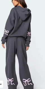 Fleece Hoodie Casual Sports Two-piece Set