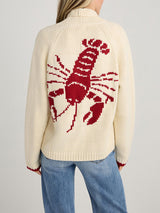 Lobster Button Up Long Sleeve Cardigan