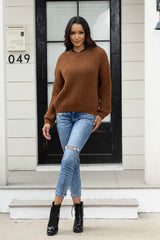 Round Neck Long Sleeve Sweater