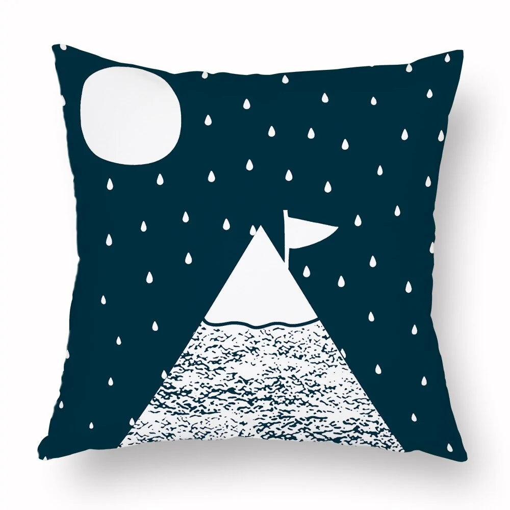 Cartoon Geometry Cushion Cover