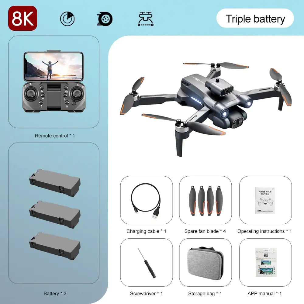 Professional 8K/6K/4K HD Quadcopter S1S Drone with Intelligent Obstacle Avoidance