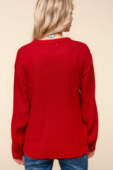 Haptics Santa Sparkle Brushed Sweater