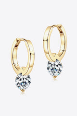 2 Carat Moissanite 925 Sterling Silver Drop Earrings