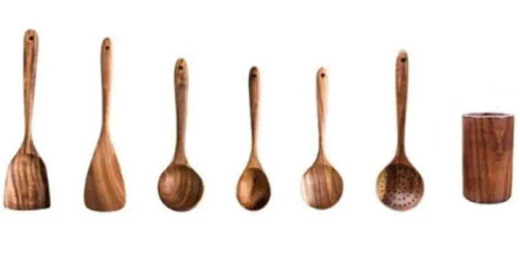 7-Piece Wooden Kitchen Utensil Set