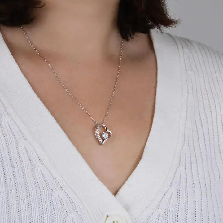 White Gold Heart Necklace