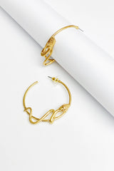 Around The Vine Earrings, Gold