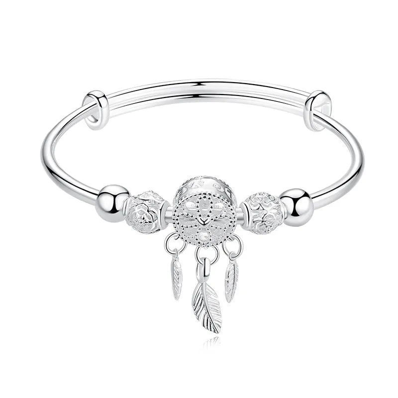 Sterling Silver Dreamcatcher Charm Bracelet