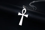 Gold and Steel Cross Pendant