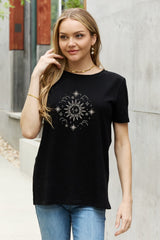 Simply Love Full Size Celestial Graphic Short Sleeve Cotton Tee