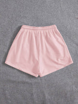 Drawstring Pocketed Elastic Waist Shorts