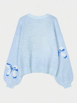 Bow Round Neck Long Sleeve Sweater