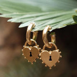 Locked Heart Earrings