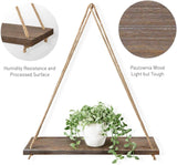 Wooden Rope Swing Shelf