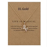 Gold Unicorn Pendant Necklace