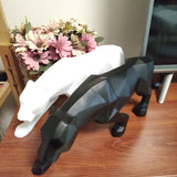 ERMAKOVA Panther Statue Geometric Style Resin Sculpture