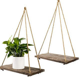 Wooden Rope Swing Shelf