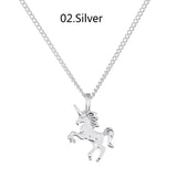 Gold Unicorn Pendant Necklace