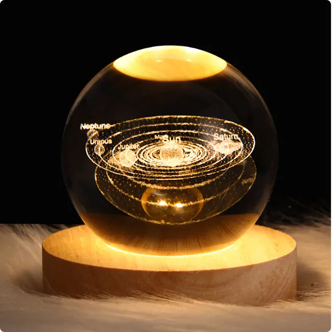 3D Planetary Crystal Ball Night Light