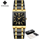 WWOOR Gold Square Men's Quartz Watch