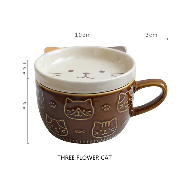 Ceramics Cute Cat Cup