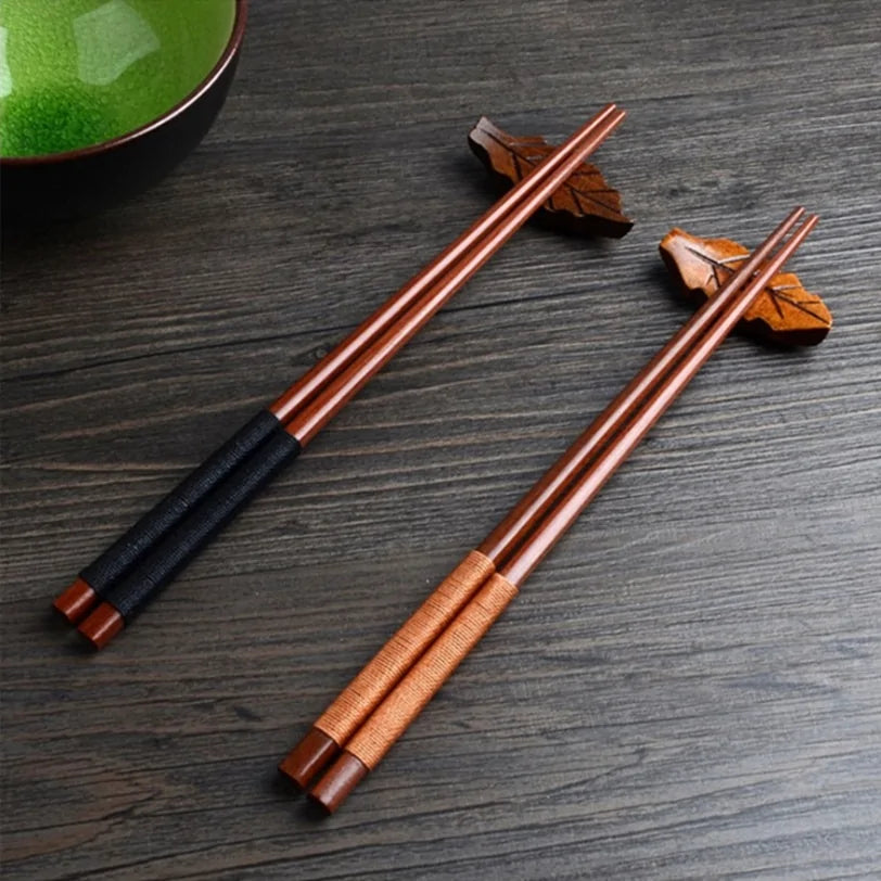 Handmade Japanese Natural Chestnut Wood Sushi Chopsticks