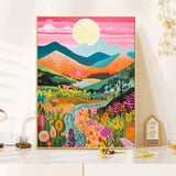 Paint By Numbers Mountain Scenery