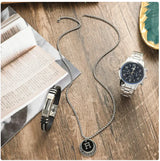 Men's Business Gift Holiday Birthday Gift Bracelet Necklace Watch Suit