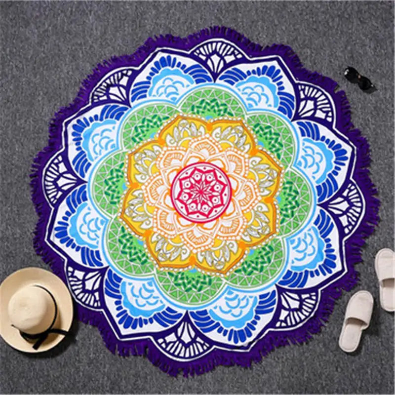 Lotus Printed Beach Towel