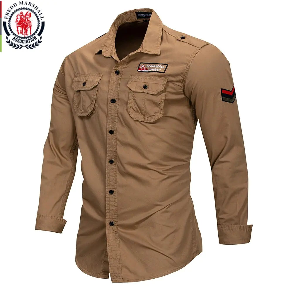 Military Shirt Men's Long Sleeve