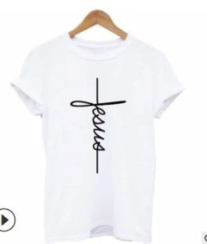 Unisex Vertical Cross Religious  T-shirt